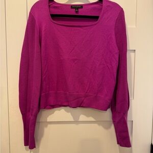 Banana Republic Fuchsia Square Neck Sweater